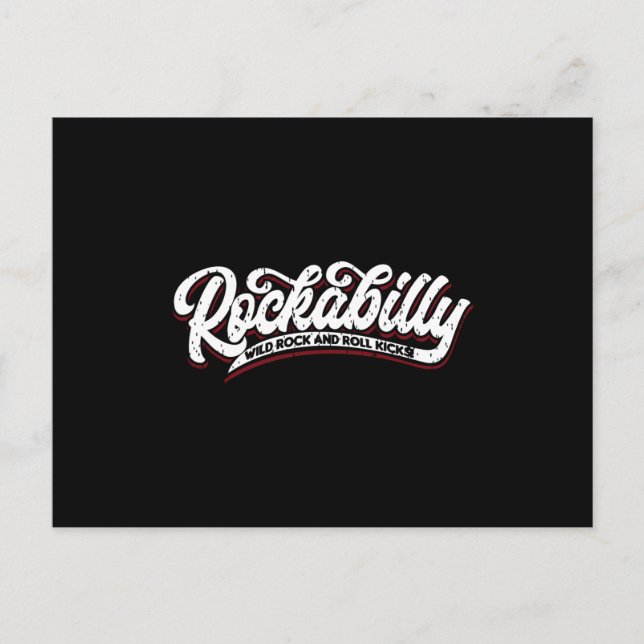 Rockabilly Wild Rock N Roll - Typo - neg Postcard (Front)