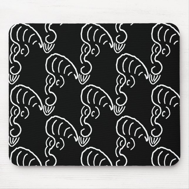 ROCKABILLY YELL (BLACK) MOUSE MAT (Front)