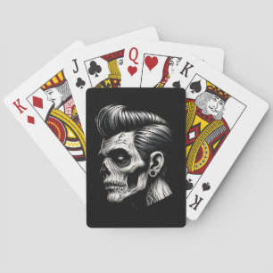 Rockabilly Zombie Vibes Playing Cards