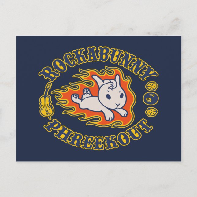 Rockabunny Phreekout Postcard (Front)