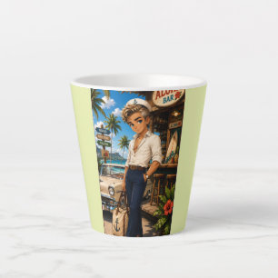 Rockachibi Bruce – Vintage Gift Idea Latte Mug