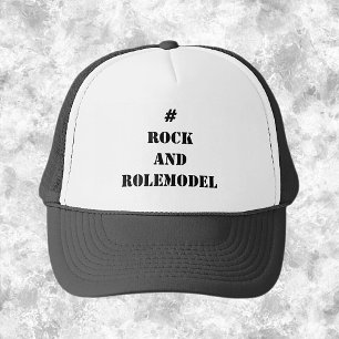 #RockandRolemodel - Black editable. Trucker Hat