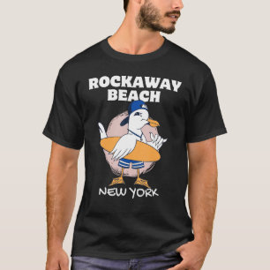 ROCKAWAY BEACH NEW YORK Surfing Vintage Seagull Re T-Shirt