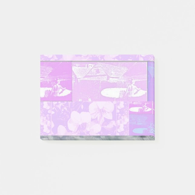 Rockaway Beach Orchid Surfers Sticky Notes 4" x 3" (Front)