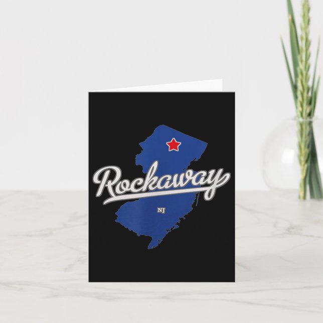 Rockaway New Jersey Nj Map  Card (Front)