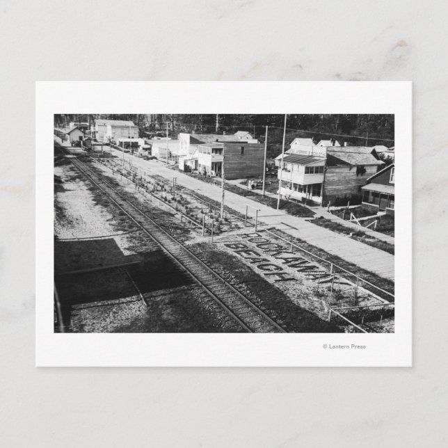Rockaway, Oregon Beach and Main Street Photograp Postcard (Front)