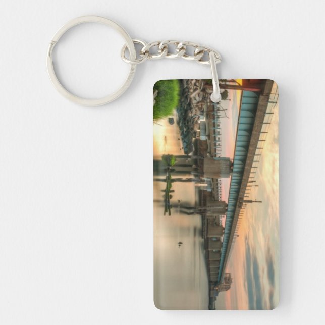 Rockaway Train Bridge Key Ring (Front)