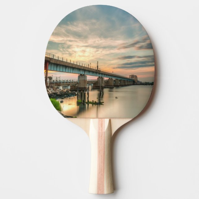 Rockaway Train Bridge Ping Pong Paddle (Front)