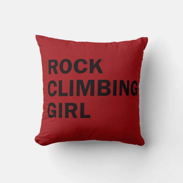 Rockclimbing girl cushion (Front)
