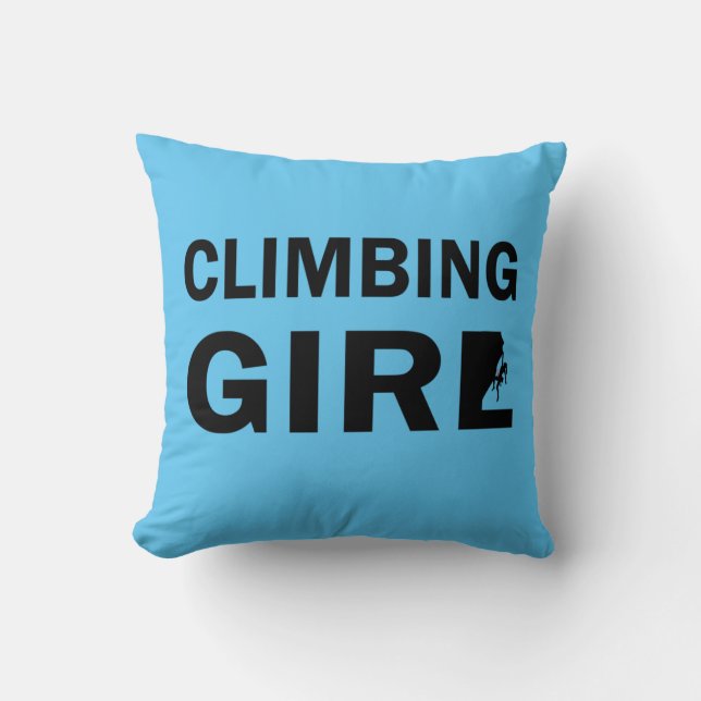 Rockclimbing girl cushion (Front)