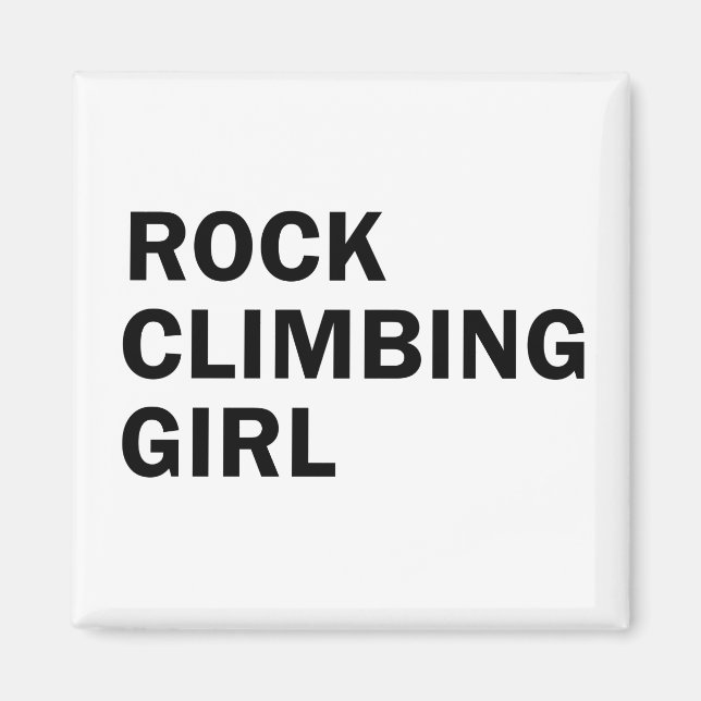Rockclimbing girl magnet (Front)