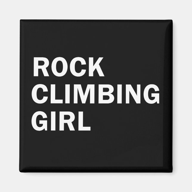 Rockclimbing girl magnet (Front)