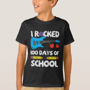 Rocked 100 Days Of School Guitar 100th Day Smarter T-Shirt