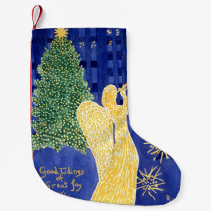 Rockefeller Angel Christmas Stocking