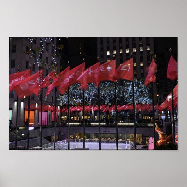 Rockefeller Center Ice Skating Rink NYC Photograph Poster (Front)