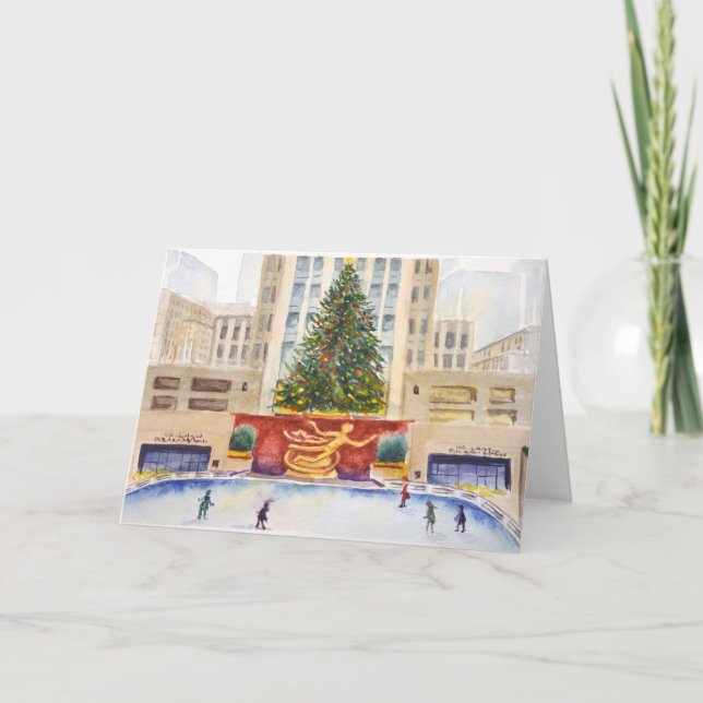 Rockefeller Center Plaza Christmas Tree Card (Front)