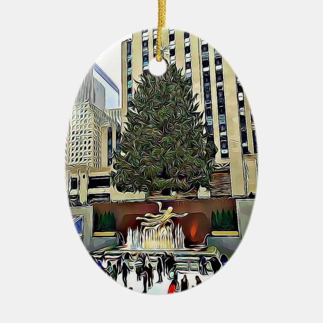Rockefeller Centre Christmas Tree Ornament (Front)