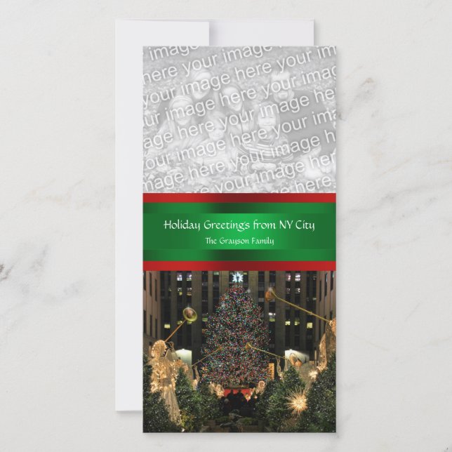 Rockefeller Centre Christmas Tree, Your Photo Holiday Card (Front)