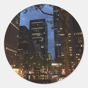 Rockefeller Centre Dawn NYC Architecture New York Classic Round Sticker