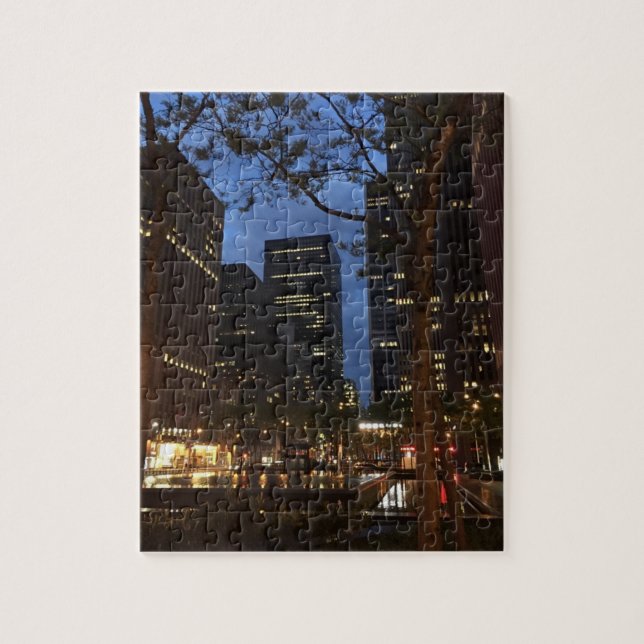 Rockefeller Centre Dawn NYC Architecture New York Jigsaw Puzzle (Vertical)
