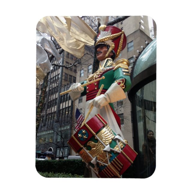 Rockefeller Centre Drummer Boy Christmas New York Magnet (Vertical)