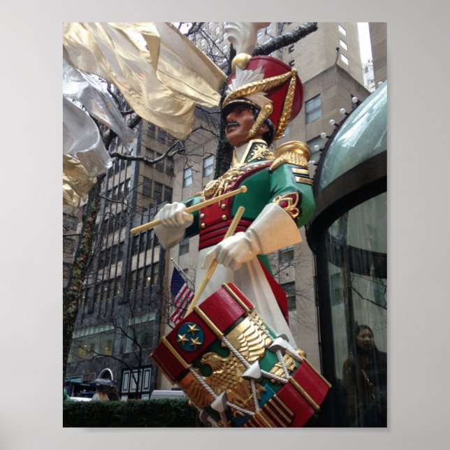 Rockefeller Centre Drummer Boy Christmas New York Poster (Front)