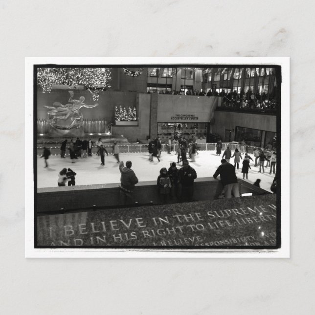 Rockefeller Centre Ice Rick Postcard (Front)
