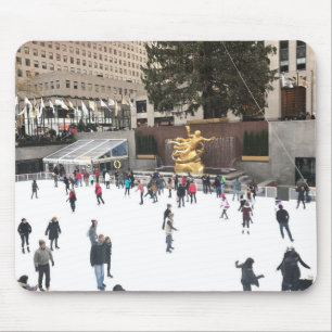 Rockefeller Centre Ice Skating Rink NYC Photograph Mouse Mat