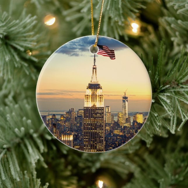 Rockefeller Centre Manhattan New York City Ceramic Tree Decoration (Tree)