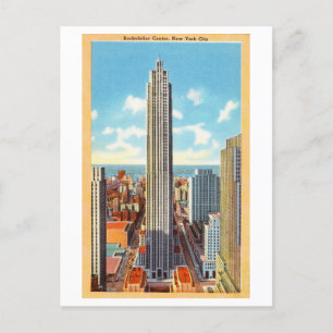 Rockefeller Centre, New York City, Vintage Travel Postcard