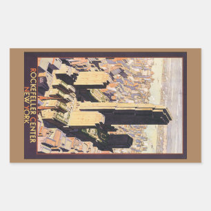 Rockefeller Centre New York Rectangular Sticker