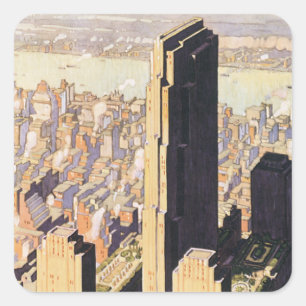 Rockefeller Centre New York Square Sticker