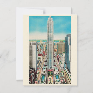 Rockefeller Centre NYC Vintage Postcard