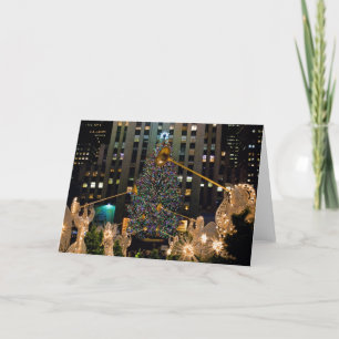 Rockefeller Centre Tree and Angels Holiday Card