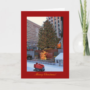 Rockefeller Centre Tree, Rink Christmas Holiday Card
