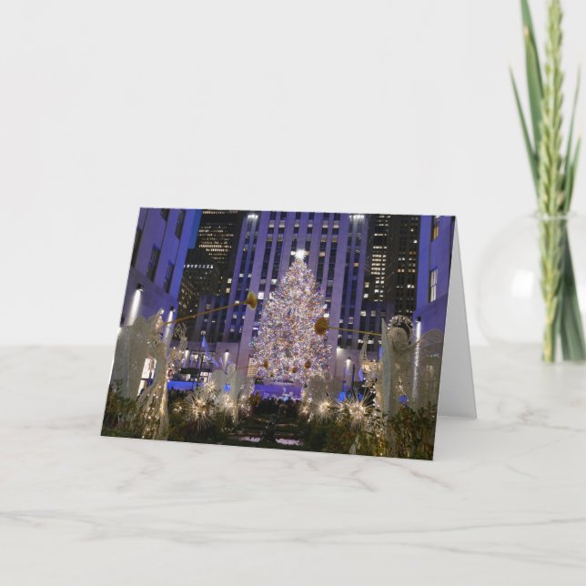 Rockefeller Centre's Angels & Christmas Tree, NYC  Card (Front)