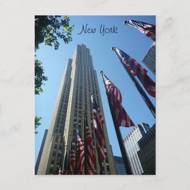 rockefeller flagged postcard (Front)