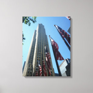 rockefeller flags canvas print