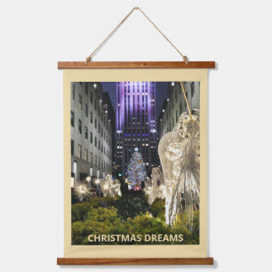 Rockefeller Plaza Christmas NYC Jigsaw Puzzle Hanging Tapestry