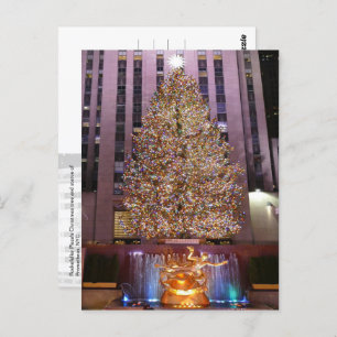 Rockefeller Plaza's Christmas Tree - postcard