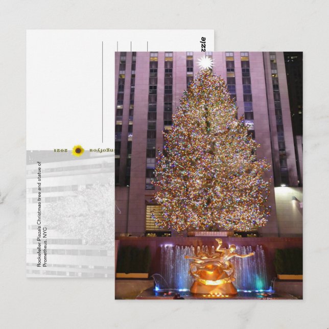 Rockefeller Plaza's Christmas Tree - postcard (Front/Back)