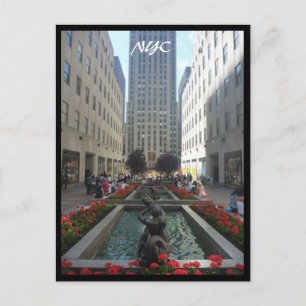 rockefeller walk nyc postcard