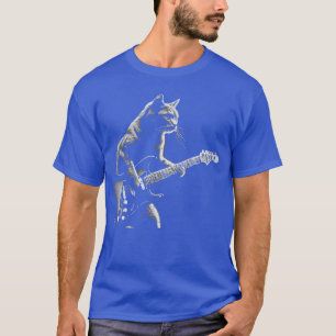 Rocker Cat Electric Guitar Rock Music Men Boys Wom T-Shirt