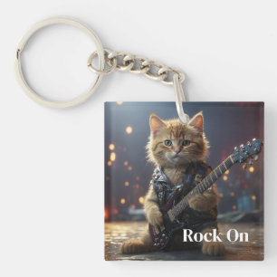 Rocker Cat Key Ring
