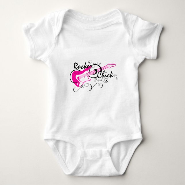 Rocker Chick Baby Bodysuit (Front)