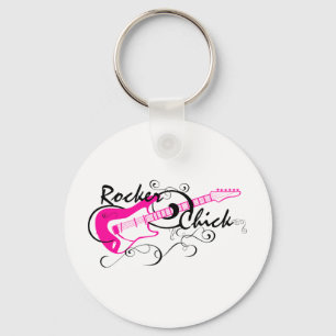 Rocker Chick Key Ring