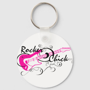 Rocker Chick Key Ring