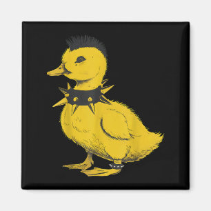 Rocker duck punk metal rock and roll music toddler magnet