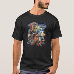 Rocker eagle heavy metal punk rock motorcycle bike T-Shirt