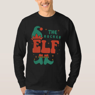 Rocker Elf Family Matching Christmas Pjs Funny T-Shirt